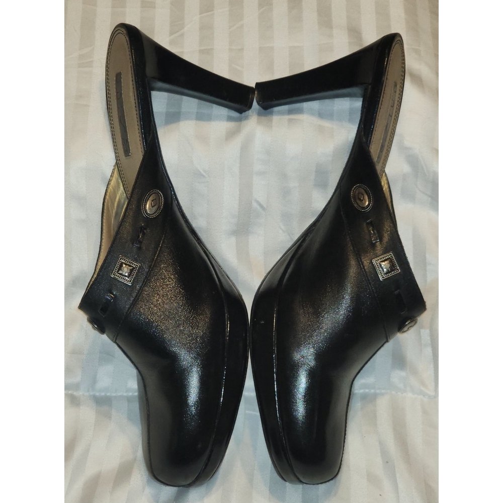 Unisa Leather Mules Heels Black Leather Closed Toe - Picture 4 of 10